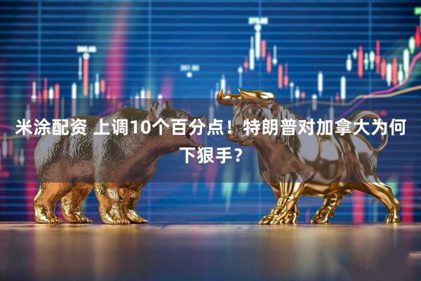米涂配资 上调10个百分点！特朗普对加拿大为何下狠手？